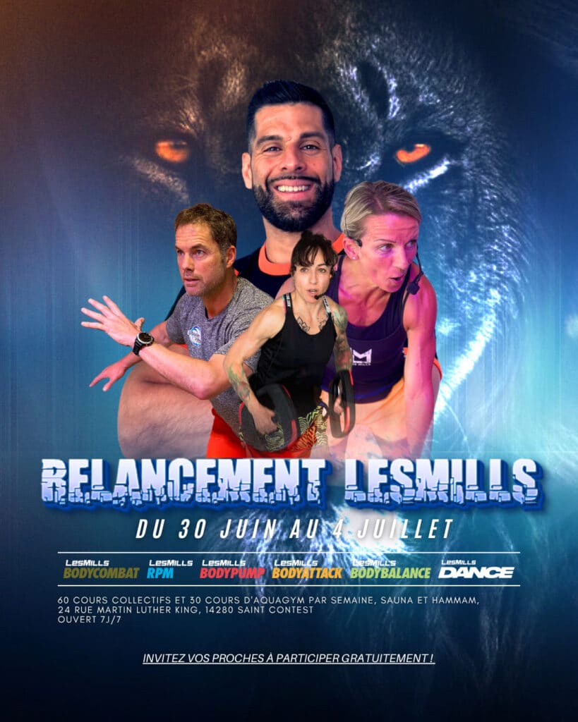 Relancement LesMills du 30 juin au 4 juillet