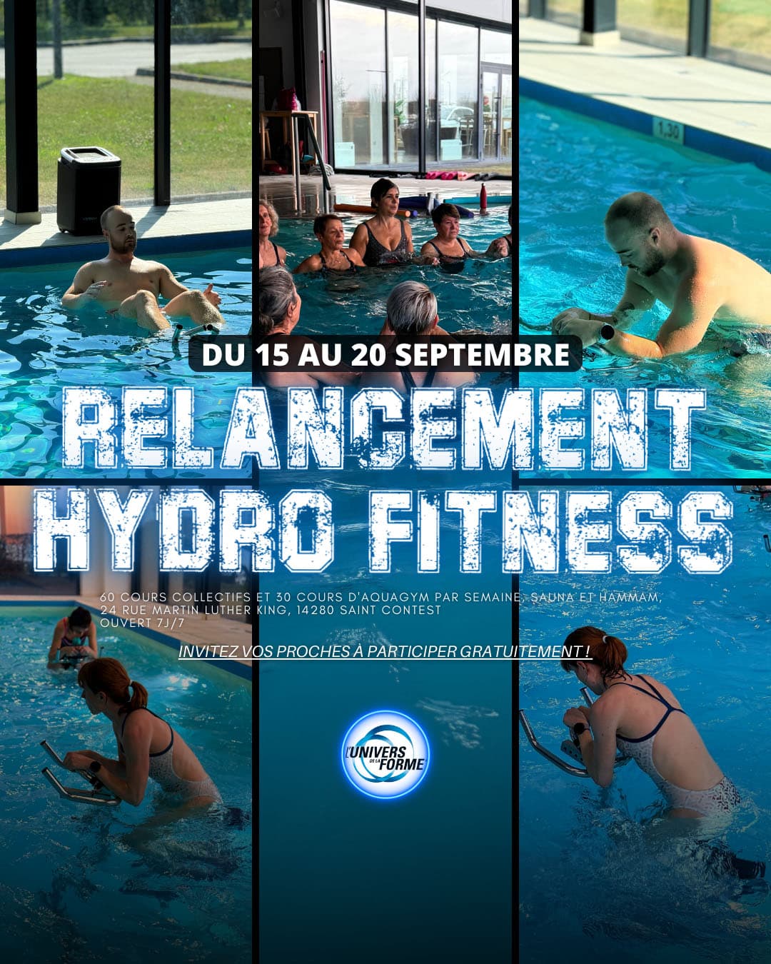 Relancement Hydro Fitness du 15 au 20 septembre