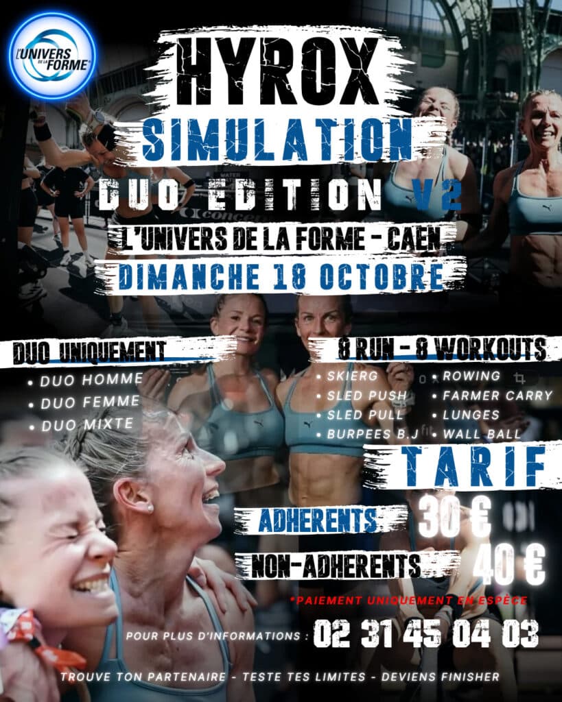 Simulation Hyrox le dimanche 18 octobre 2026