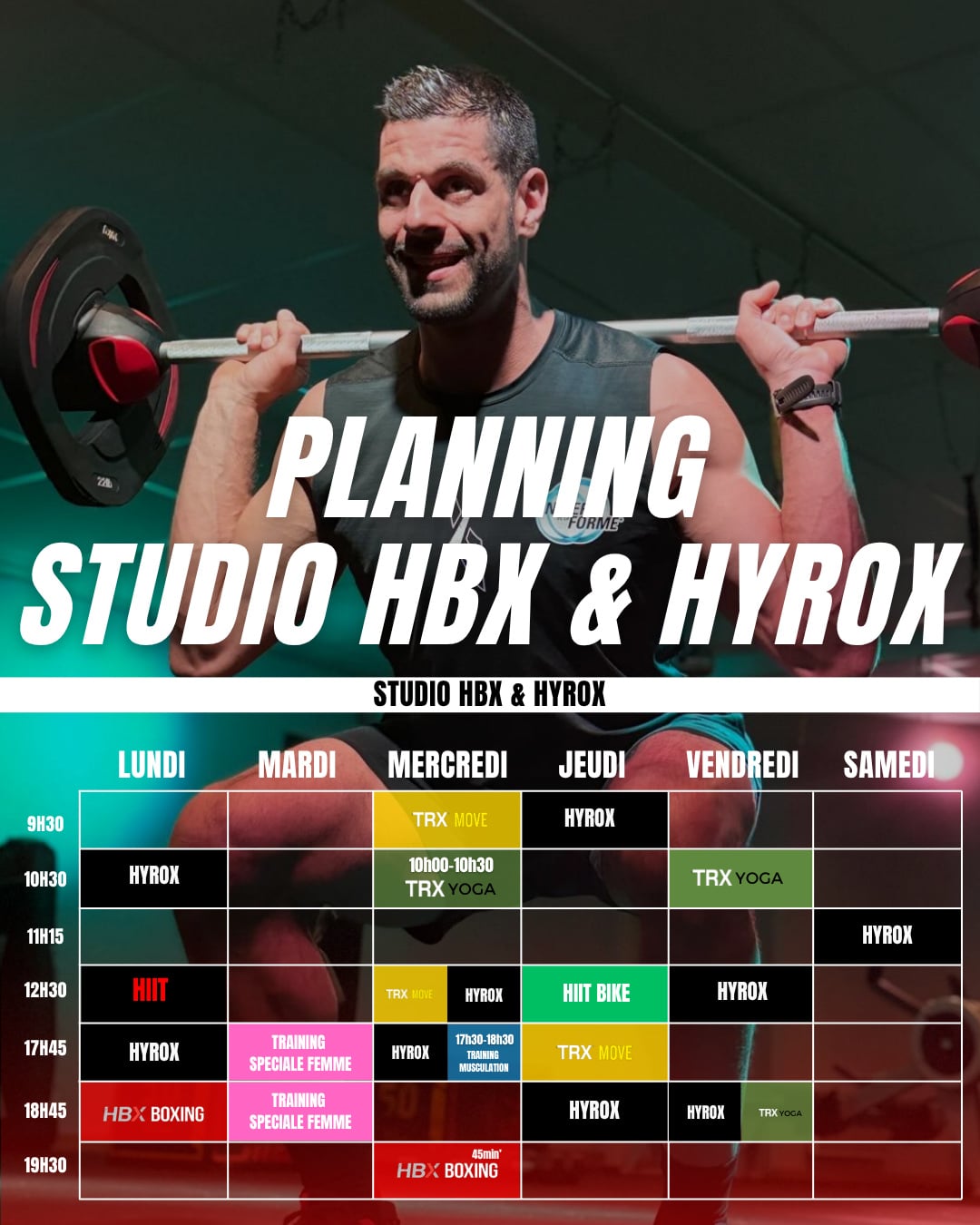 Planning STUDIO HBX & Hyrox