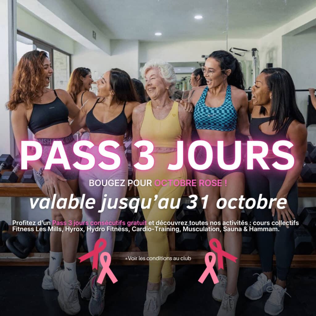 Octobre Rose - Pass 3 jours - Valable jusqu'au 31 octobre